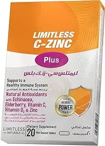 LIMITLESS C-ZINC PLUS 20 F.C. TABS.