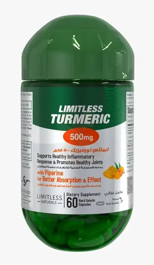LIMITLESS TURMERIC 500 MG 60 CAPS.